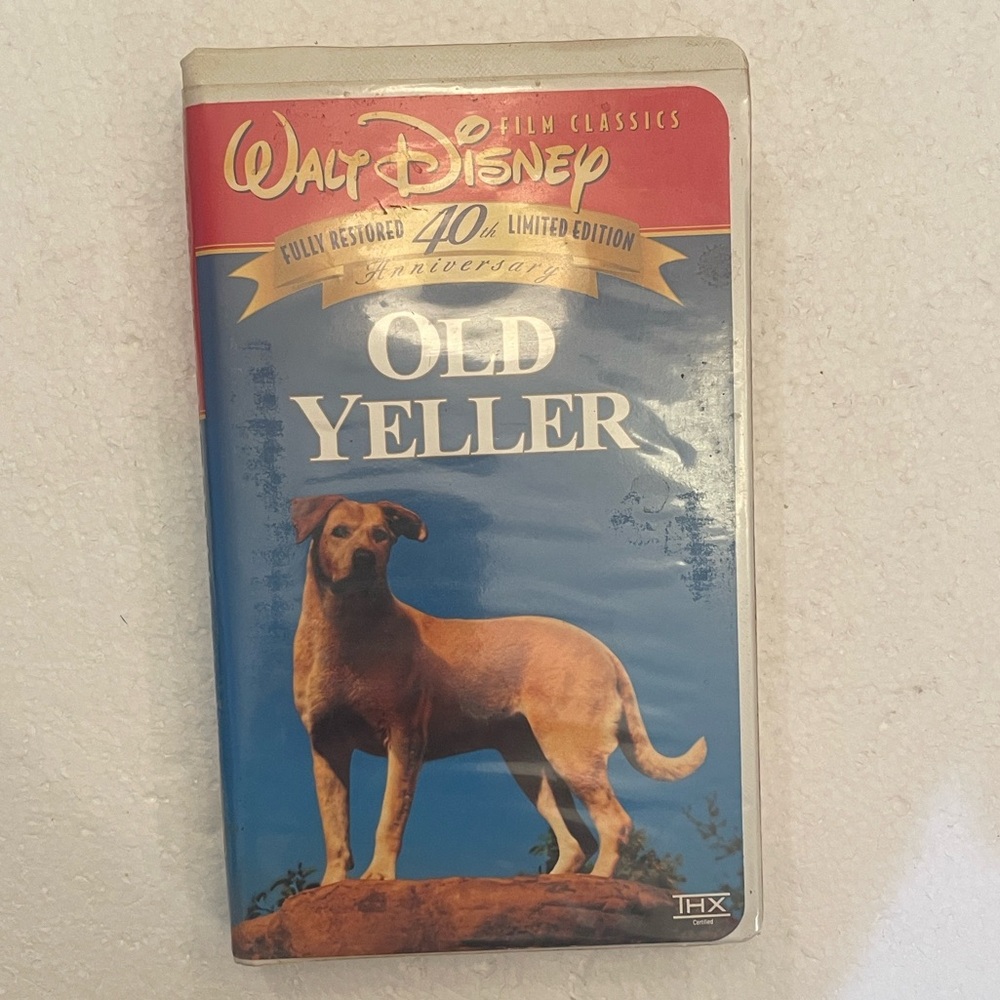 Vintage Walt Disney Old Yeller Dog VHS tape 40th anniversary Limited edition